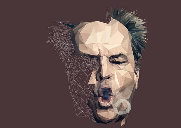 Jack Nicholson – Low poly by Paul DOUARD4