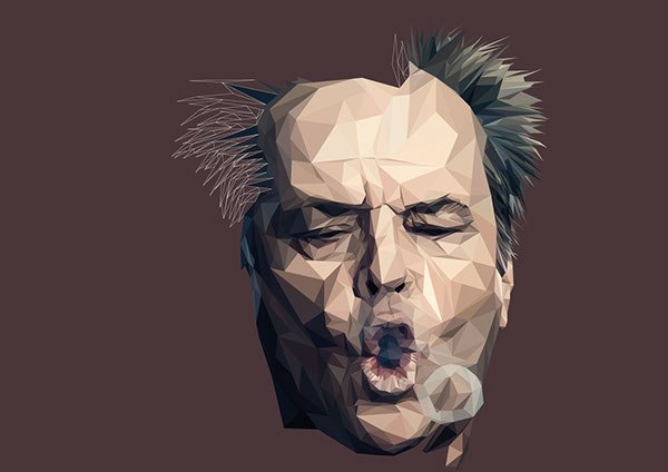 Jack Nicholson – Low poly by Paul DOUARD5
