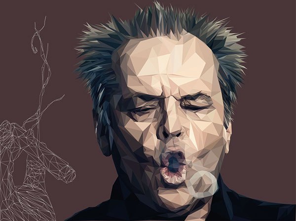 Jack Nicholson – Low poly by Paul DOUARD8
