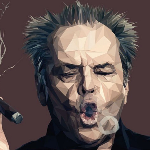 Jack Nicholson – Low poly by Paul DOUARD9