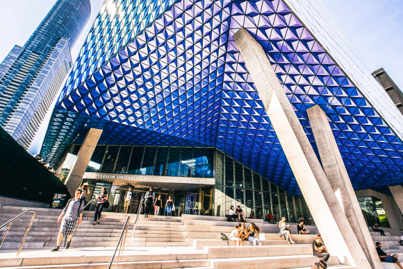 an outside view of the Ryerson Student Learning Centre